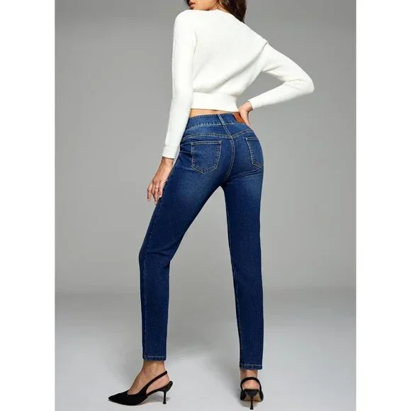Women's High Waisted Skinny Jeans Stretch Denim Ankle Pants with Pockets